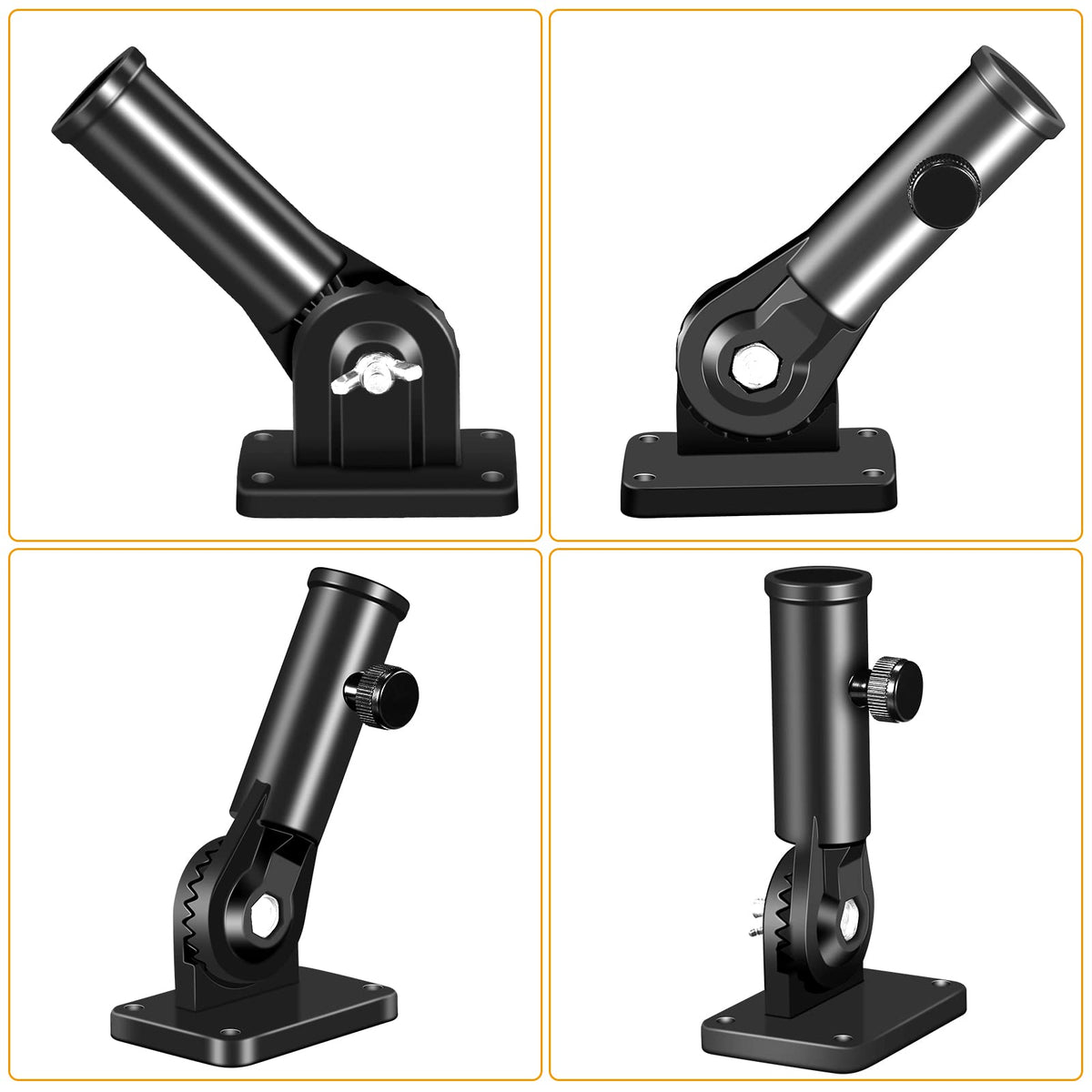 BONWIN bracket side view highlights durable aluminum construction for weather-resistant flag display.