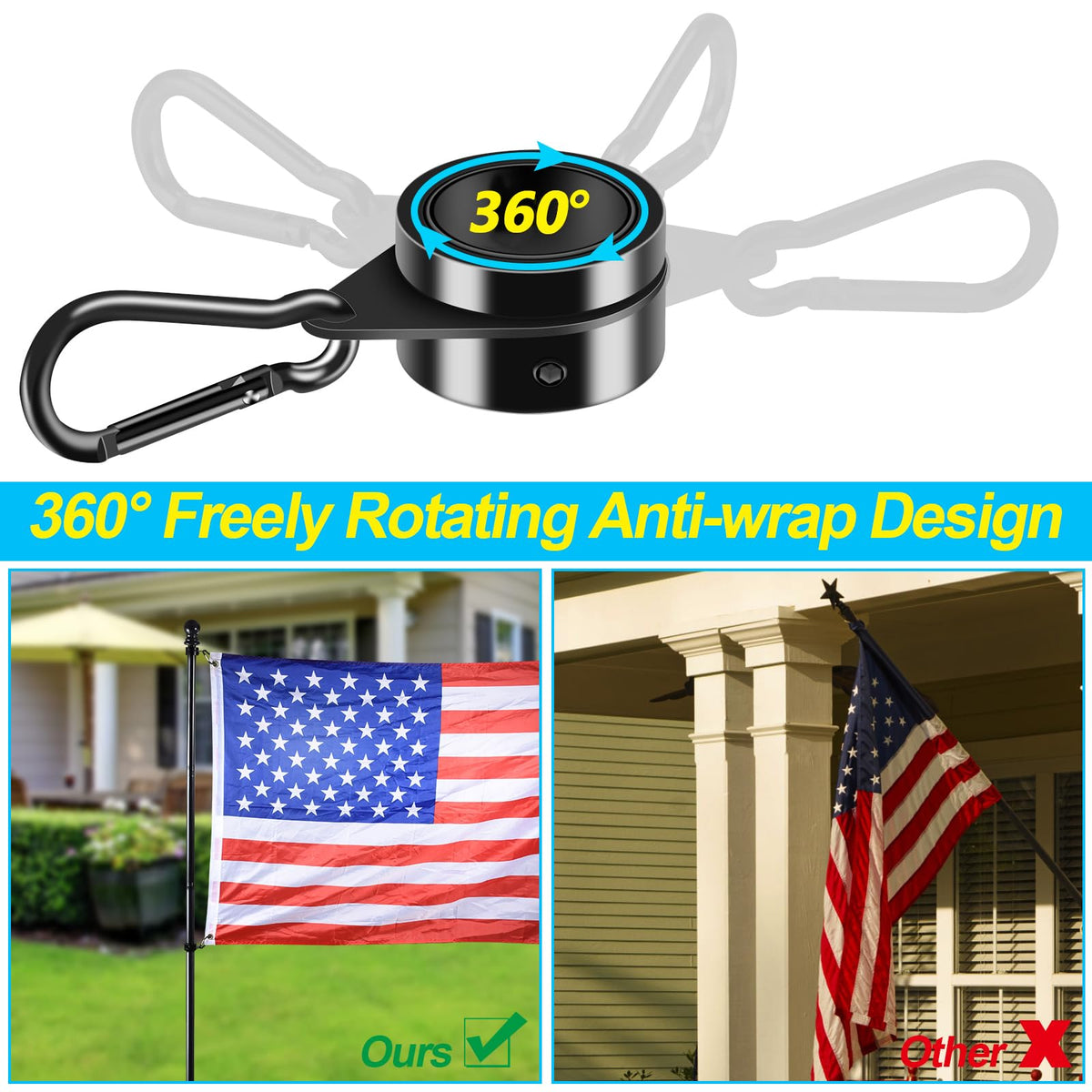 Two-position bracket supports 45° or 90° wall display for versatile mounting.