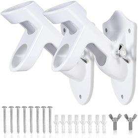 BONWIN flag-pole-bracket white front view for outdoor mounting