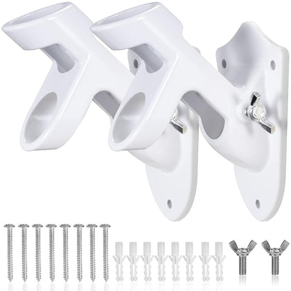 BONWIN flag-pole-bracket white front view for outdoor mounting