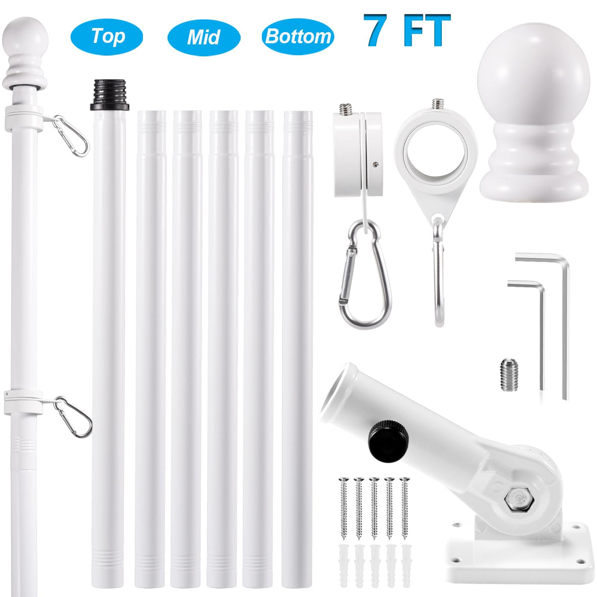 BONWIN flagpole ring 360 anti-wrap in action for smooth rotation