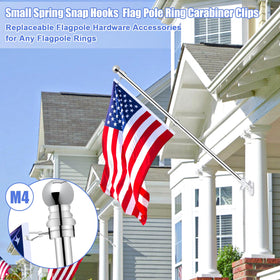 BONWIN close up of a sturdy 1.6 inch flag pole clip for universal fit