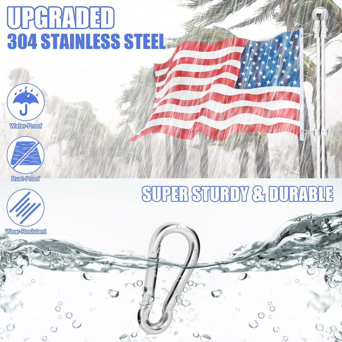 BONWIN replacement hardware kit for outdoor flag attachments