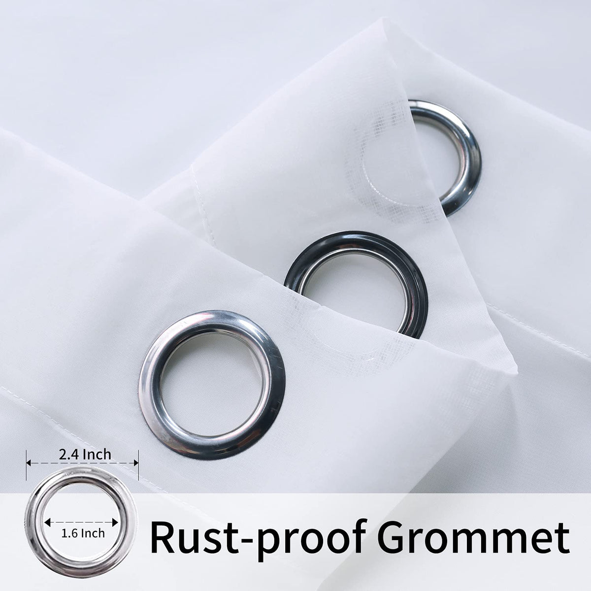 BONZER curtain with rustproof grommets ready for easy installation