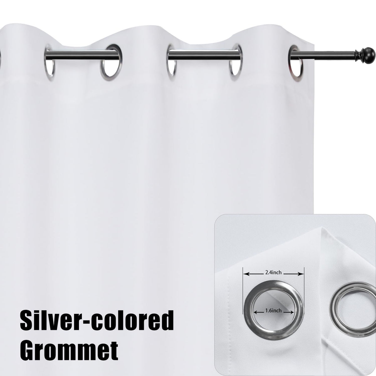 BONZER curtain with rustproof 1.6-inch grommets for smooth daily operation