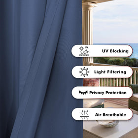 BONZER navy fabric with rust-proof grommets for durable use.