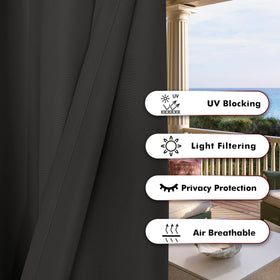 BONZER privacy-opaque curtain provides secluded feel for patios and balconies.