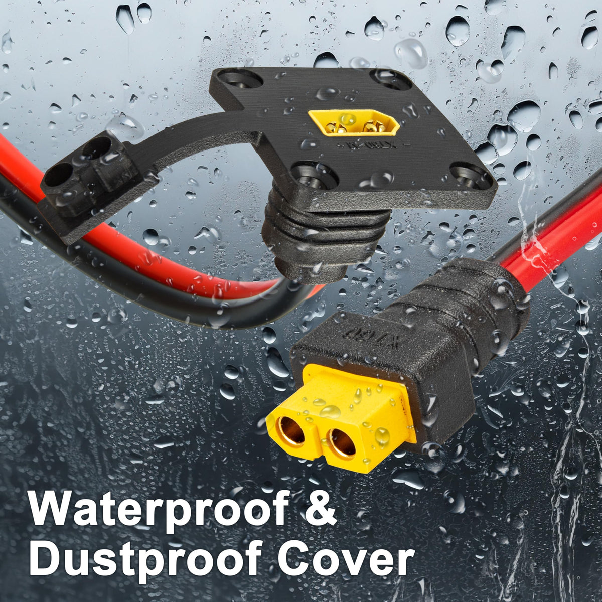 Boobrie gold-plated terminals resist salt spray for outdoor use.