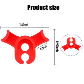 Booge low-stress clips red 90-degree bend for airflow and support