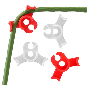 Booge low-stress clips white 90-degree bend for gentle stem shaping