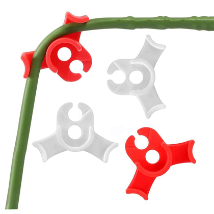 Booge low-stress clips white 90-degree bend for gentle stem shaping