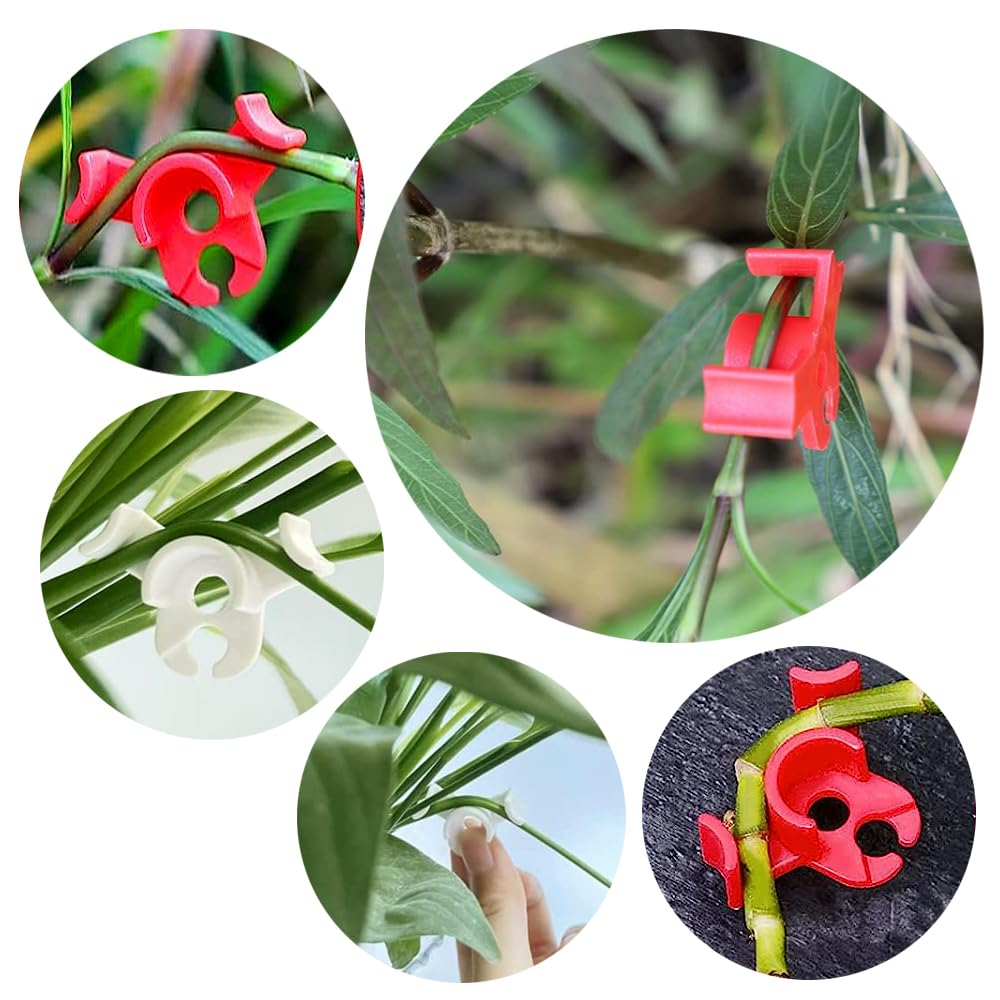 Booge red and white clip set for greenhouse plant training