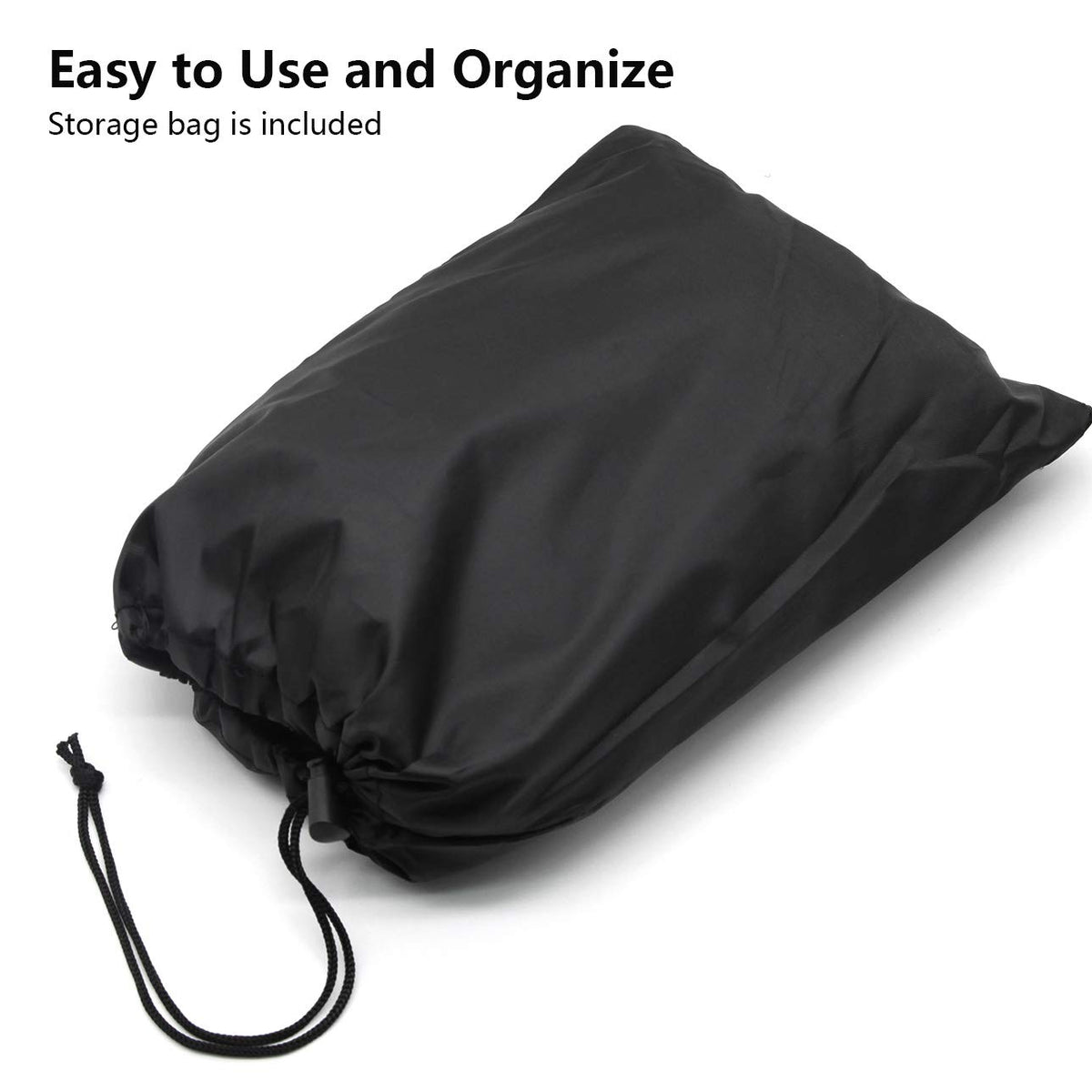 BoomBa mower cover weatherproofing in rain to highlight protection features.