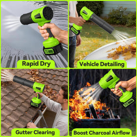 BOOMPAL extension nozzle provides extended reach for gutters and corners.