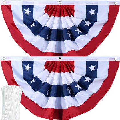 Booson American flag bunting front view for outdoor display