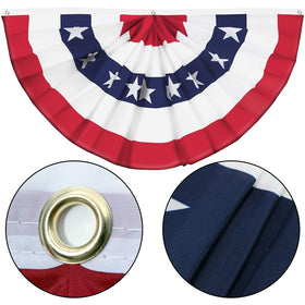 Brass grommets and reinforced edges on the Booson flag