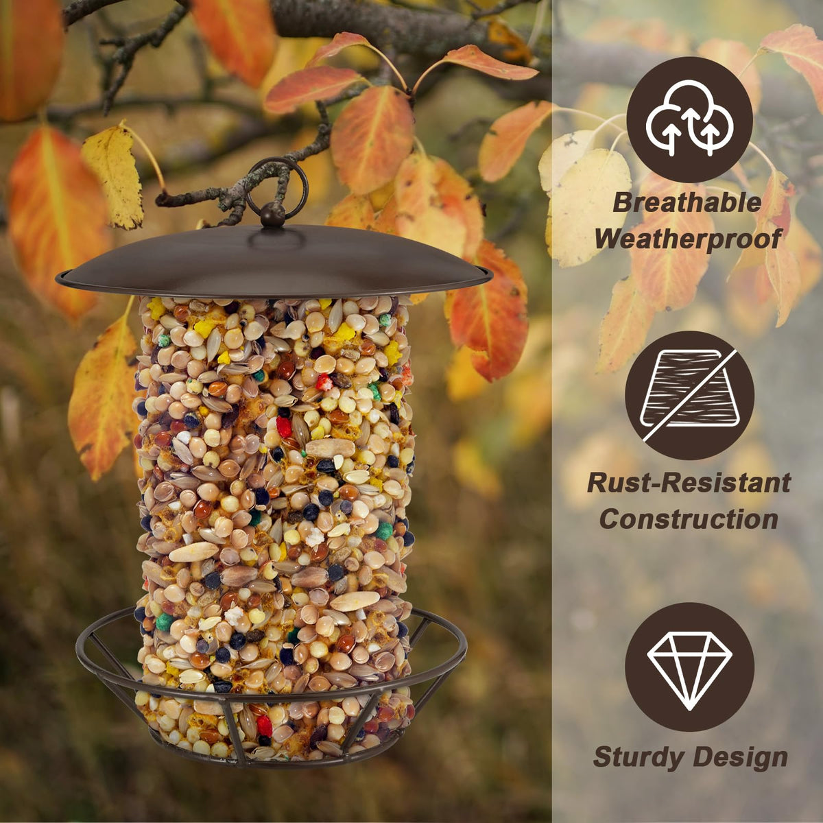 Booson cylinder seed cake feeder assembly shows a simple, tool-free setup.