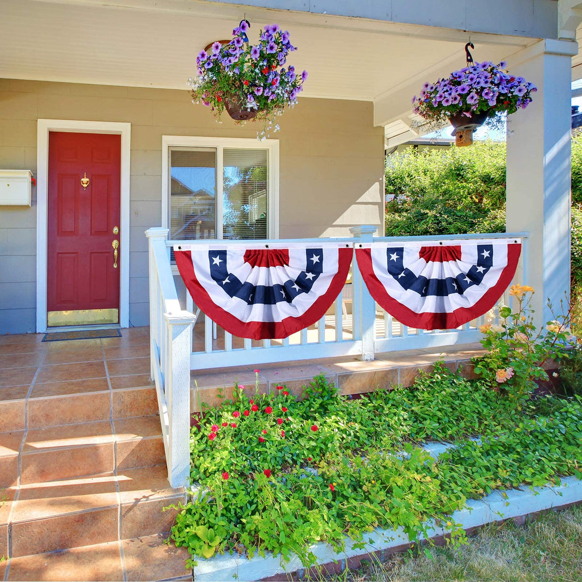 Booson US bunting flag for versatile indoor or outdoor decoration.