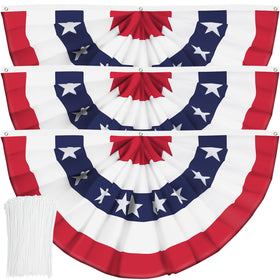 Booson USA pleated banner with canvas header for durable outdoor display.