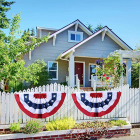 Booson yard, gate, or window hanging for versatile patriotic decor.
