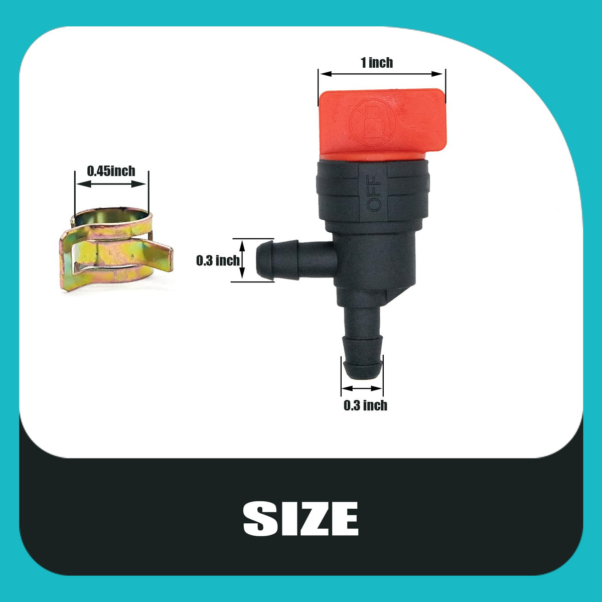 Bopurtotly valve for Briggs & Stratton with 1/4-inch line, easy installation.