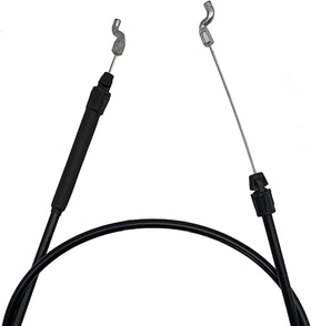 Bopurtotly clutch control cable closeup shows sturdy design for reliable mower control