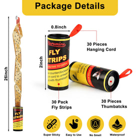 Closeup of Boromine fly strips adhesive layer, odorless glue for safe indoor trapping.