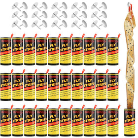 Boromine fly strips package on display, non-toxic pest control option for home use.