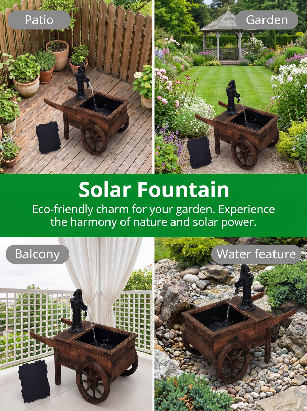 Borsynium easy-to-move fountain supports seasonal decorating across spaces