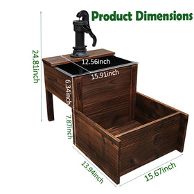 Borsynium fountain dimensions guide clarifies size for patio placement