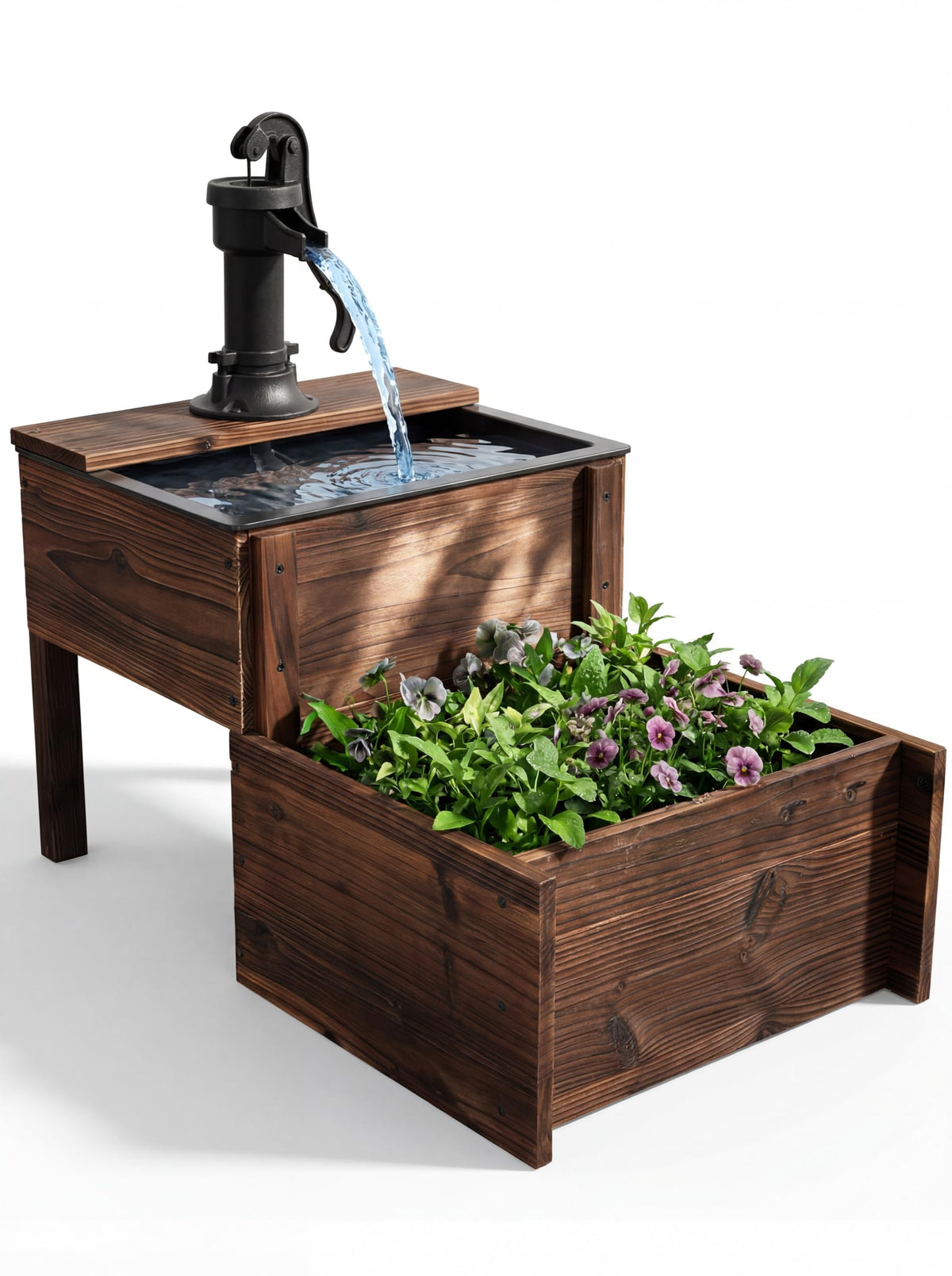 Borsynium outdoor fountain top water burst creating serene ambiance for patios