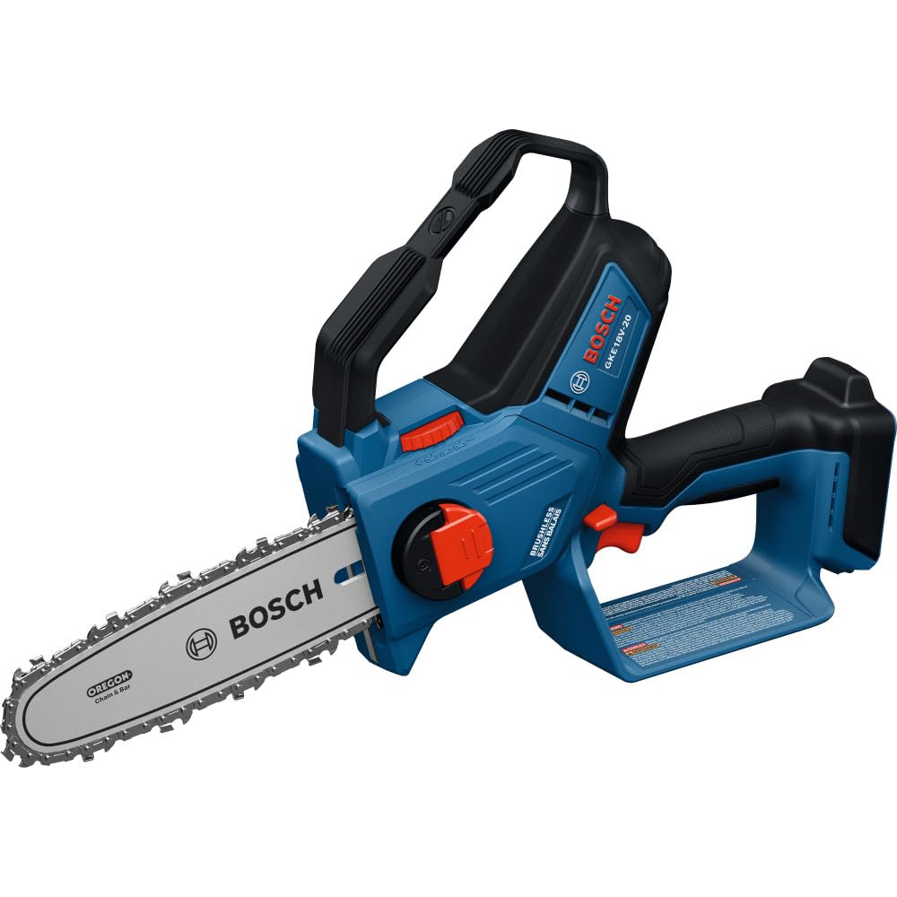 Bosch GKE18V-20N pruning saw with 8-inch bar for wide, efficient cuts