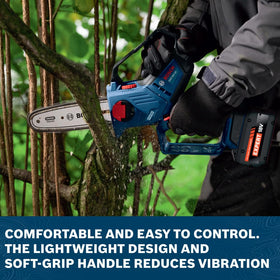 Bosch GKE18V-20N kickback detection improves safety during pruning