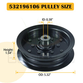 BOSFLAG 196106 idler pulley pre lubricated seals for easy maintenance