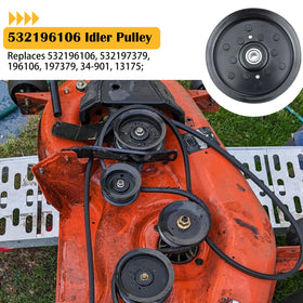 BOSFLAG 196106 idler pulley side view suggests smooth belt travel and reliable routing