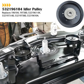 Bosflag 532197379 replacement pulley top view for easy Husqvarna alignment
