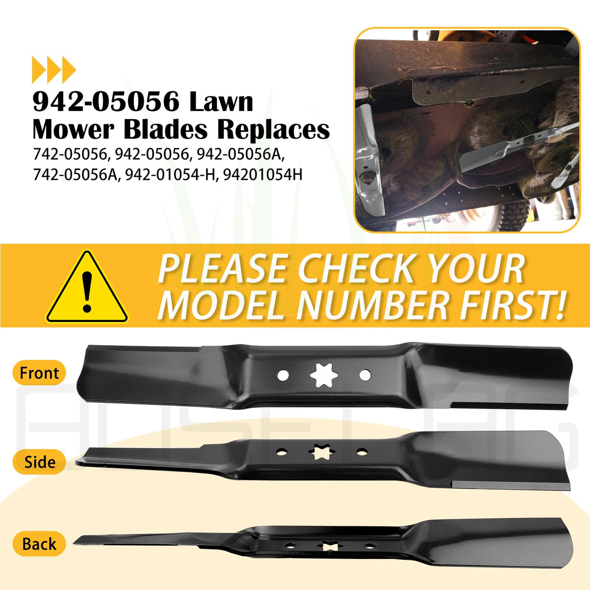 BOSFLAG 712-0417A nuts included for quick blade installation