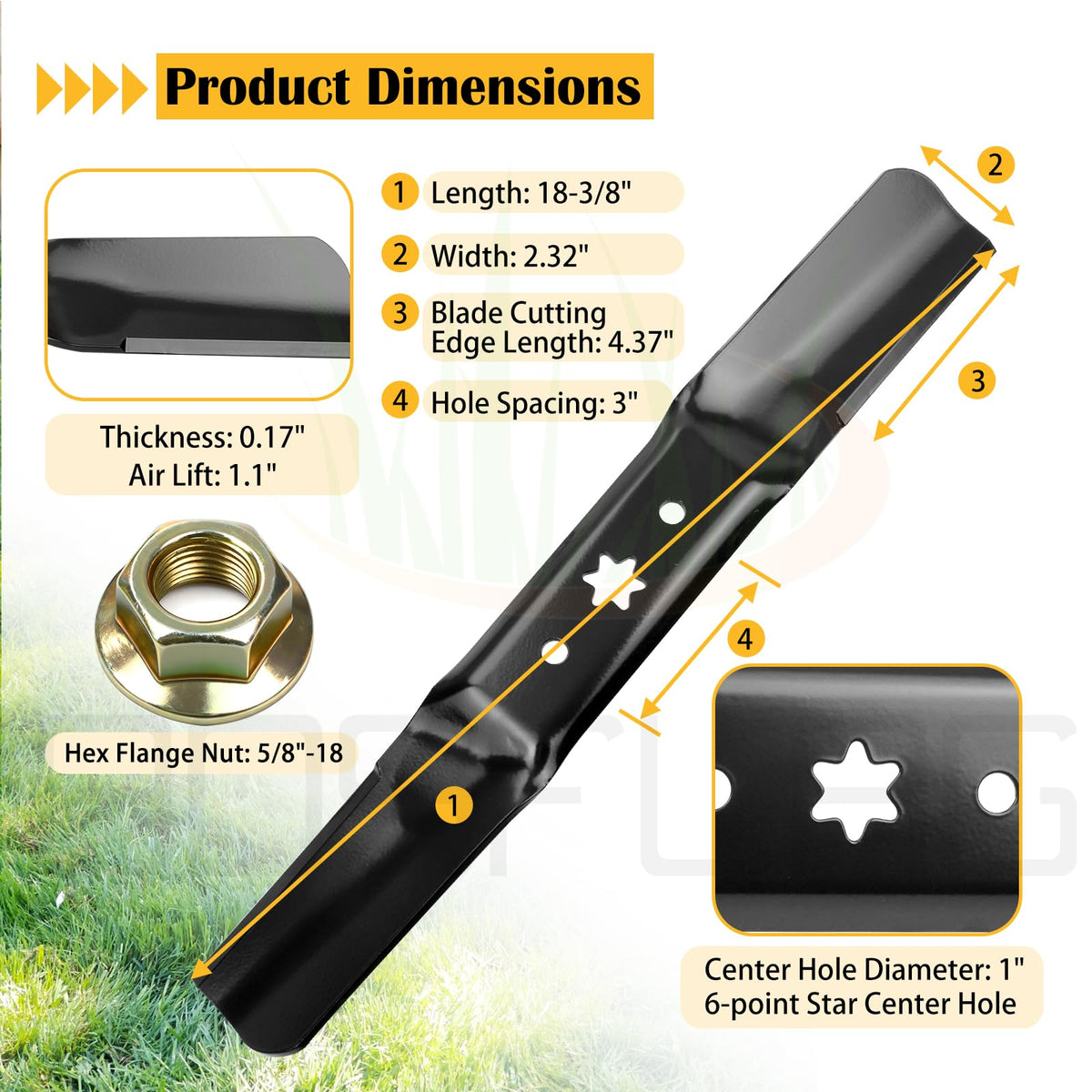 BOSFLAG durable high-carbon steel blades built for long life