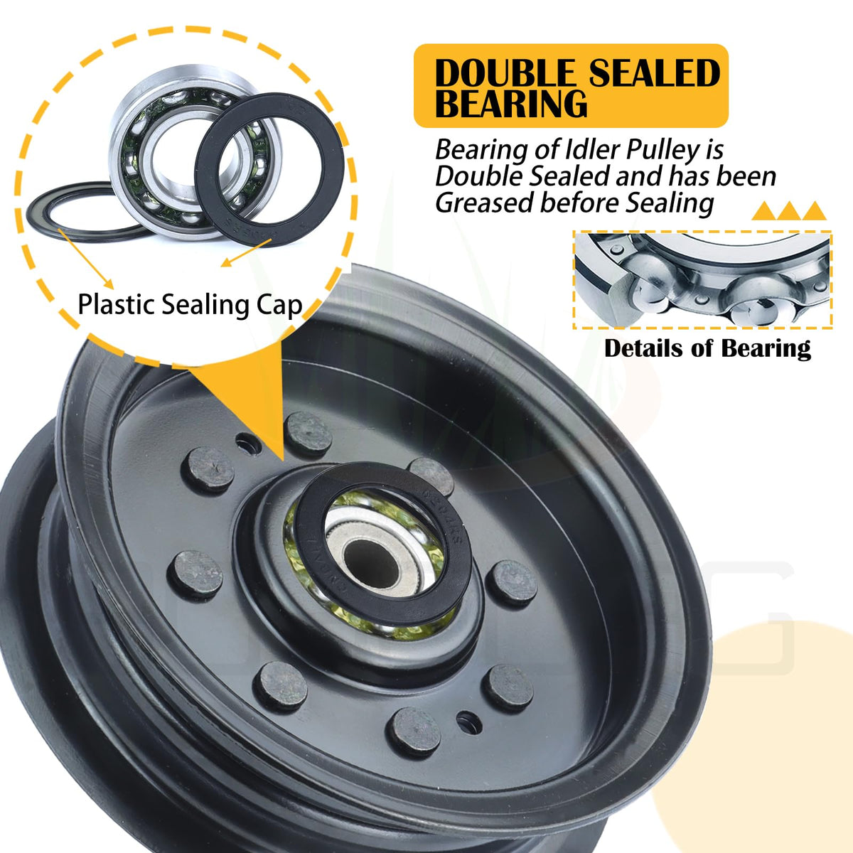 Bosflag LGT2654 deck pulley kit assembly view for straightforward installation