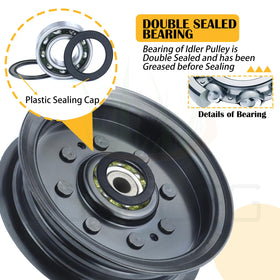 Bosflag LGT2654 deck pulley kit assembly view for straightforward installation