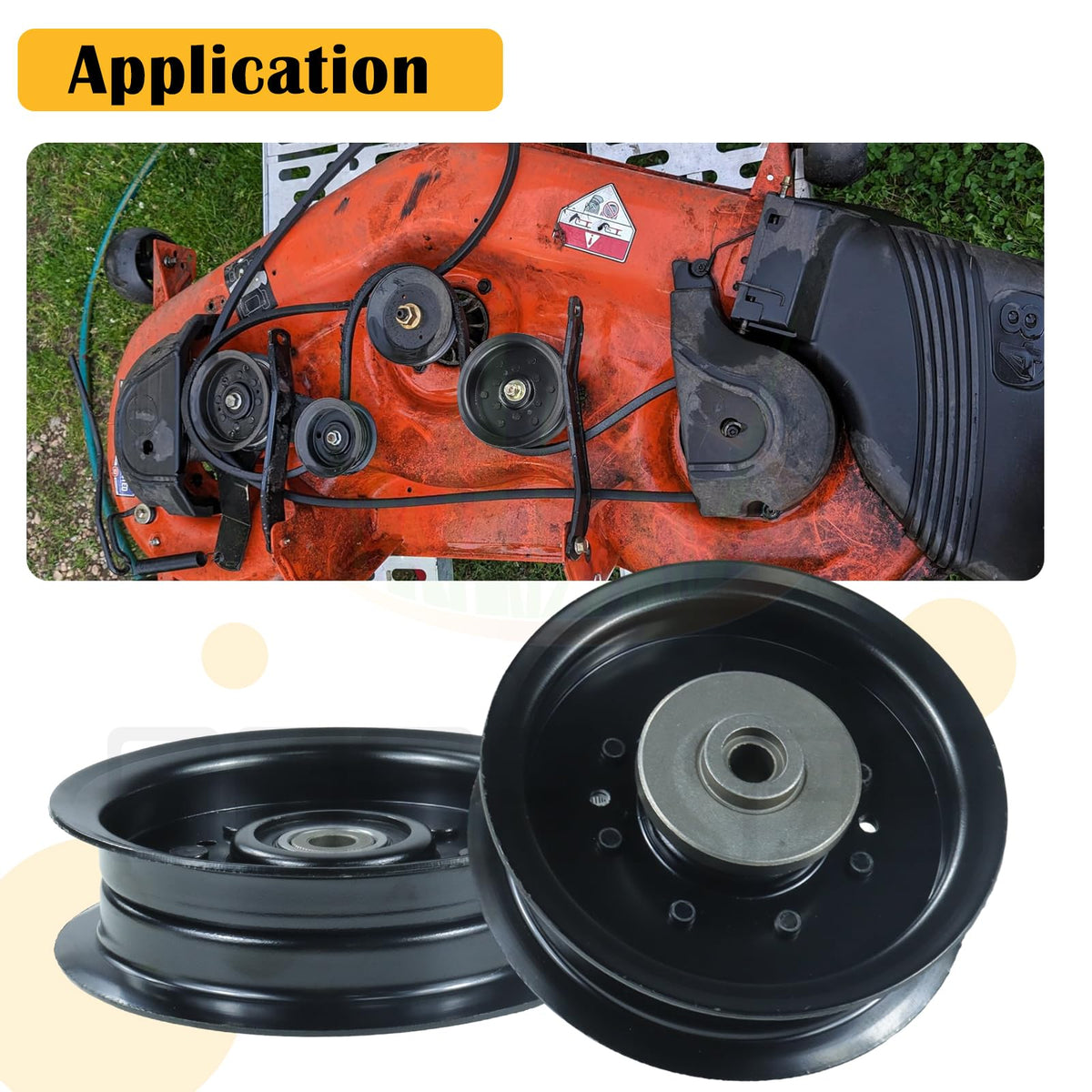 Bosflag RZ5424 tractor idler pulley layout demonstrates correct positioning