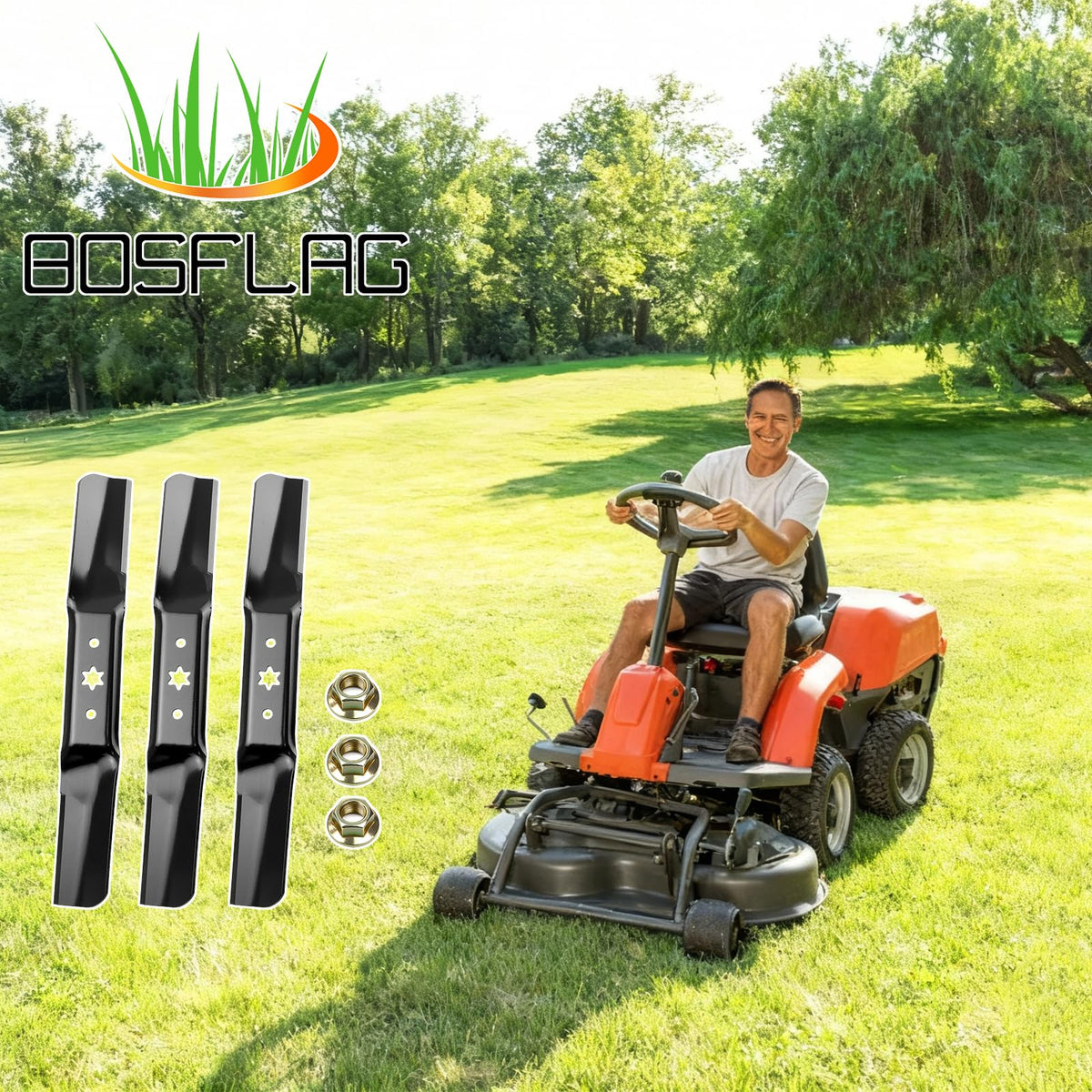 BOSFLAG wide compatibility across Cub Cadet 54-inch decks and more