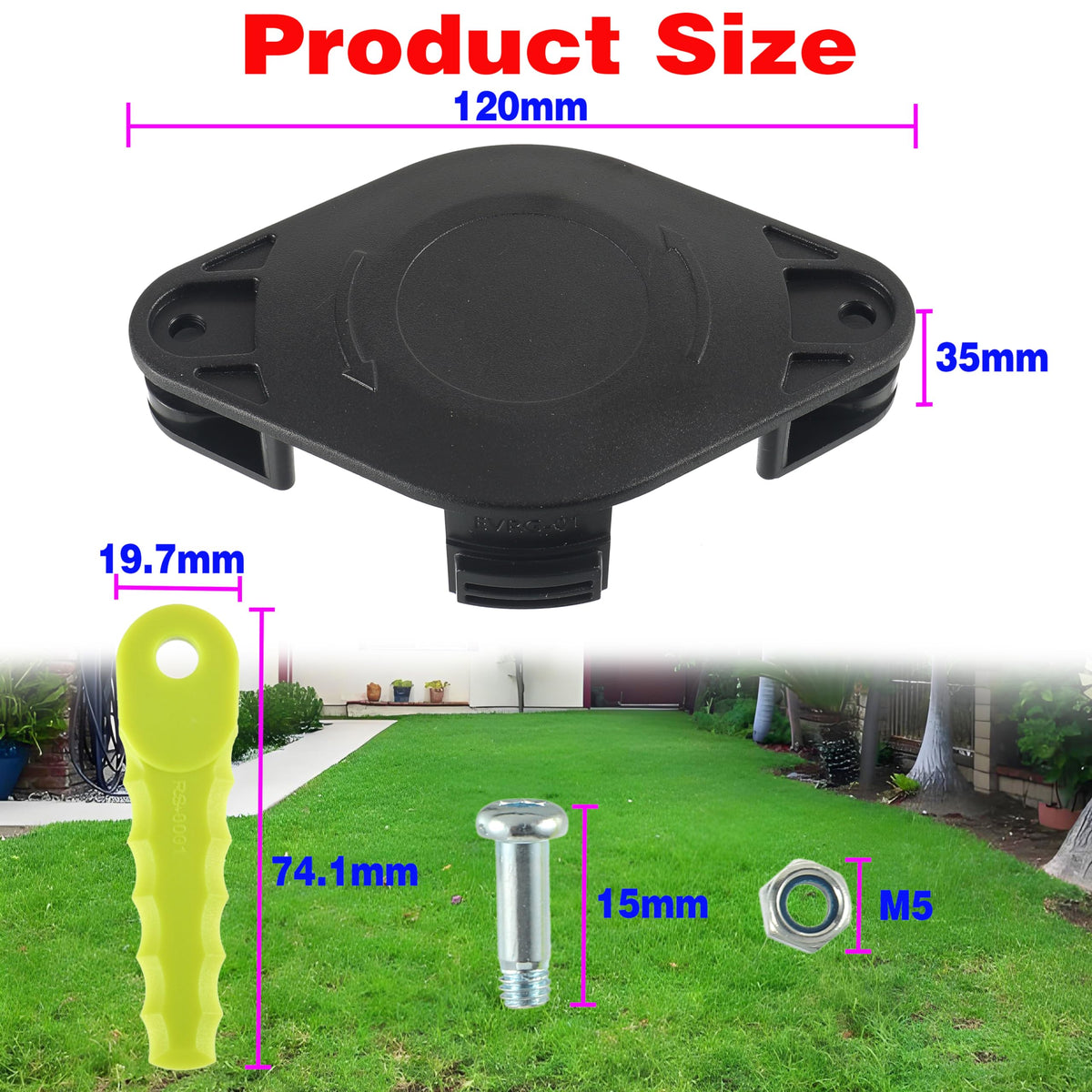 BOSHCHEN ACFHRL2 polycarbonate blades in action on grass