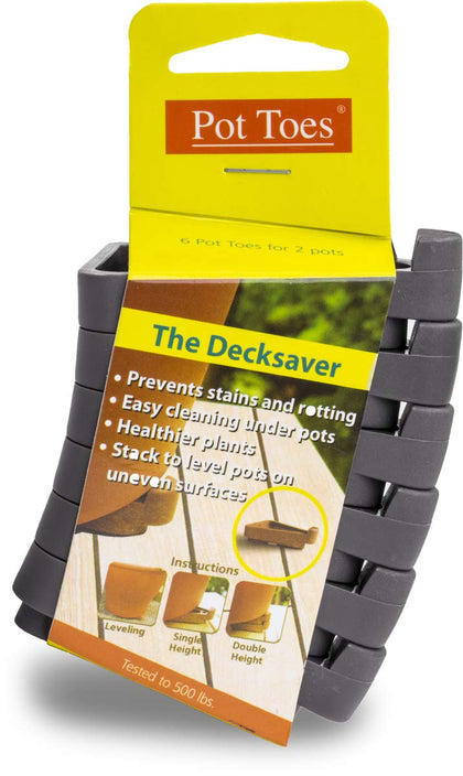 Bosmere Pot Toes dark gray six-pack under pot for stable placement