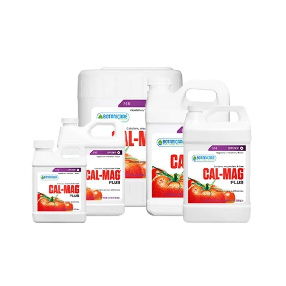 Botanicare Cal-Mag Plus close-up label highlighting soil and hydroponic use.