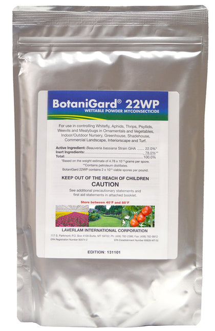 BotaniGard 22WP bottle—effective biological pest control for whiteflies and aphids