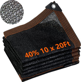 BOTHLIKE 40% shade cloth covering garden beds for cooler, protected plants