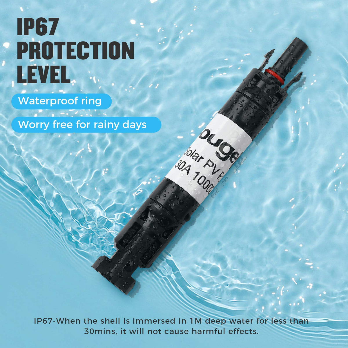 BougeRV ceramic fuse tube interior view highlights durable overcurrent protection.