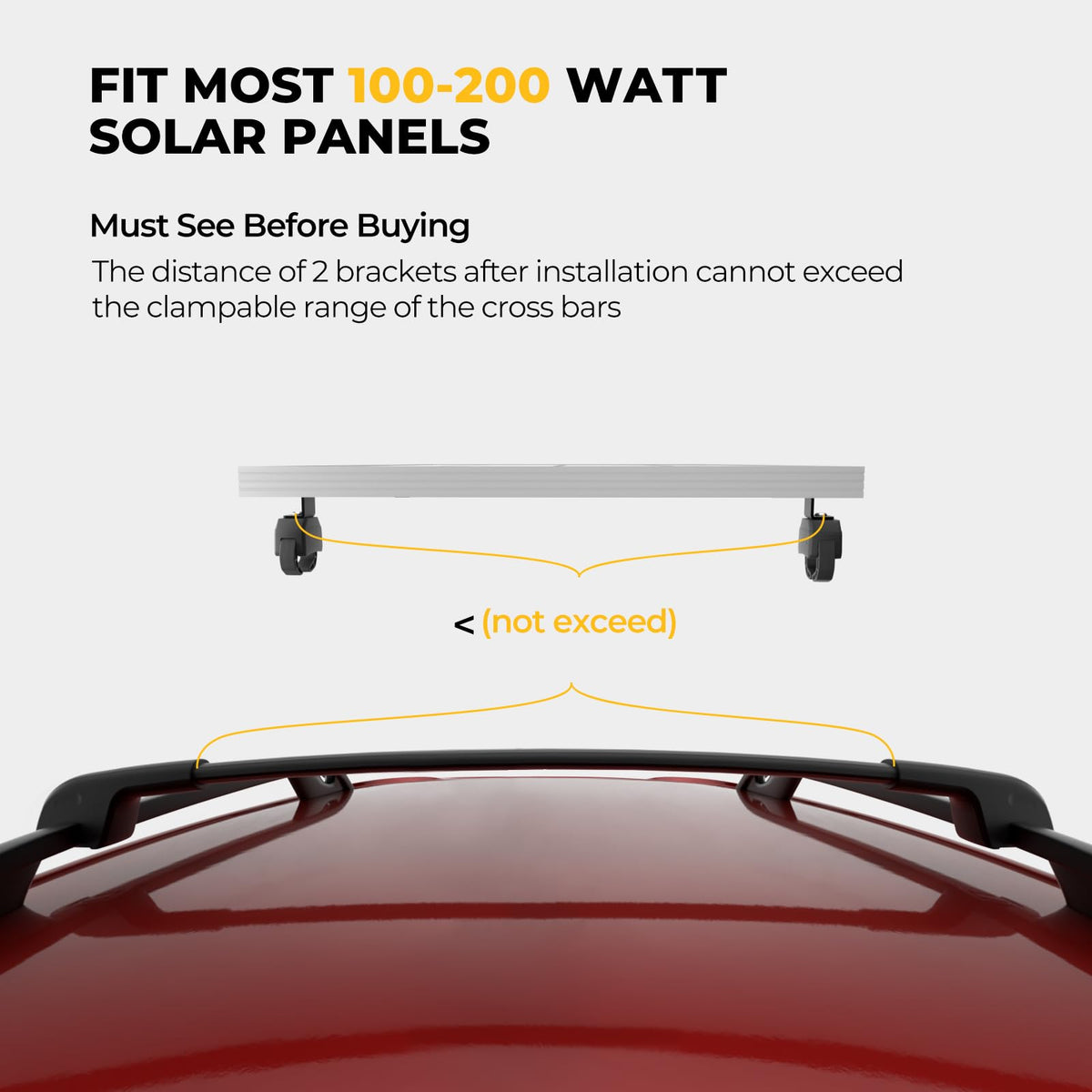 BougeRV crossbars fit with aero, oval, and square bars for many vehicles.