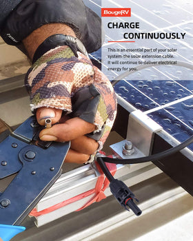 BougeRV dual 6-foot cables support color-coded, safe connections.